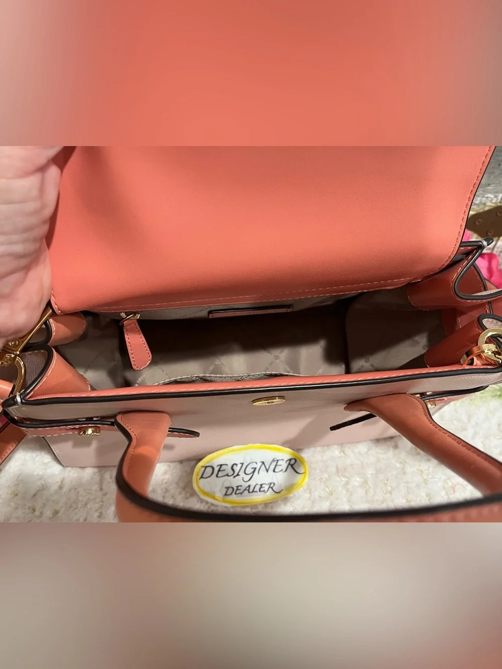 MICHAEL KORS Carmen Saffiano Leather Satchel VGC!